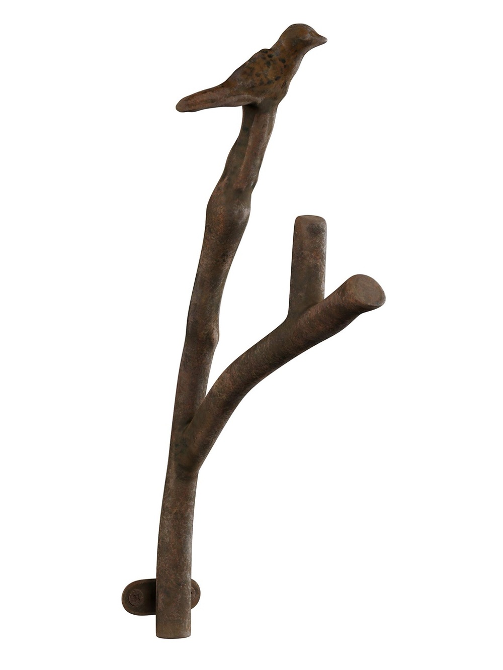 Decorative Bird On Tree Branch Hook-Cast Iron  Wall Mount Hooks tLavish Home
